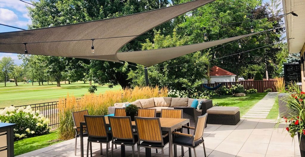toldo vela para jardin